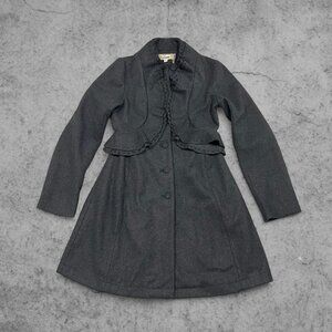 Lulumari Black Princess Trench Coat, Size S